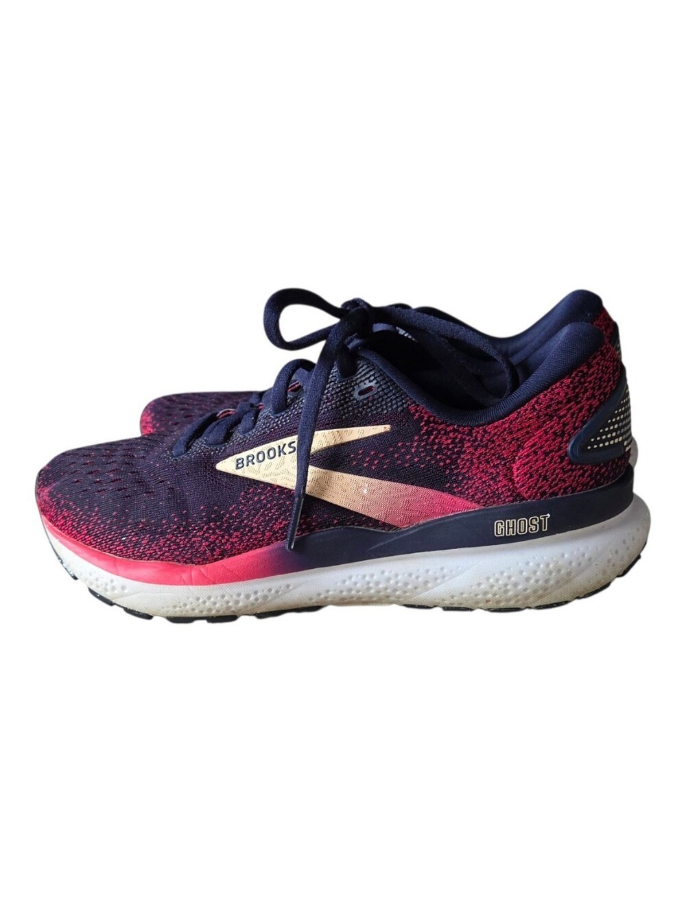 Brooks Ghost 16 Womens Running Shoes Navy Blue Pink Size 5.5 B
